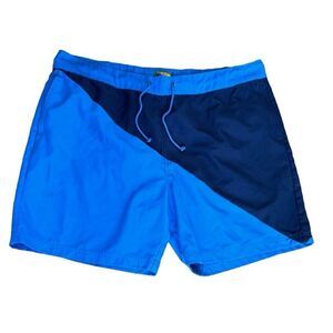 Bass Pro Shops Lined Blue Swim Trunks Drawstring Bathing Suit. XL.